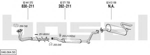 BOSAL 04606450 Система випуску ОГ