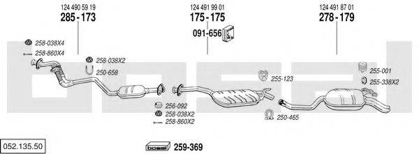 BOSAL 05213550 Система випуску ОГ