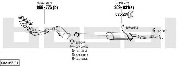 BOSAL 05298501 Система випуску ОГ