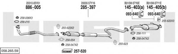 BOSAL 05826559 Система випуску ОГ