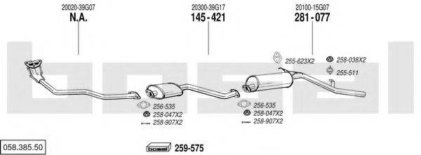 BOSAL 05838550 Система випуску ОГ