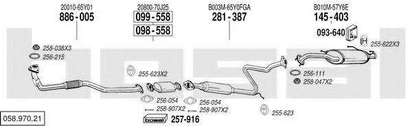 BOSAL 05897021 Система випуску ОГ