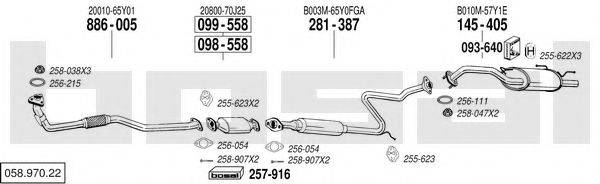 BOSAL 05897022 Система випуску ОГ