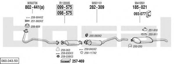 BOSAL 06004350 Система випуску ОГ