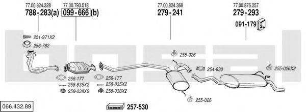 BOSAL 06643289 Система випуску ОГ