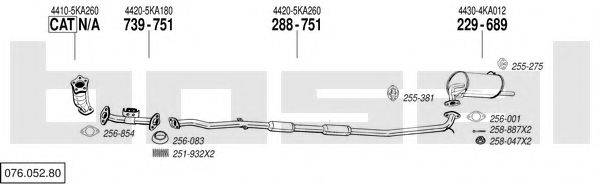 BOSAL 07605280 Система випуску ОГ