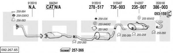 BOSAL 09226765 Система випуску ОГ