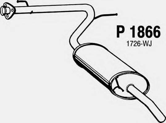 FENNO P1866 Глушник вихлопних газів кінцевий