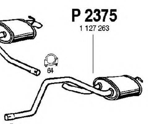 FENNO P2375 Глушник вихлопних газів кінцевий