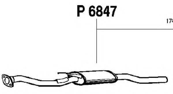 FENNO P6847 Середній глушник вихлопних газів