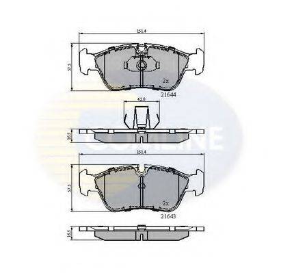 COMLINE CBP01023 Комплект гальмівних колодок, дискове гальмо