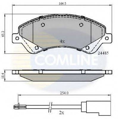 COMLINE CBP21511 Комплект гальмівних колодок, дискове гальмо