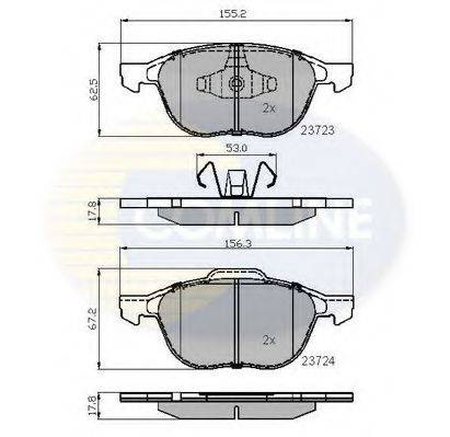 COMLINE CBP01323 Комплект гальмівних колодок, дискове гальмо