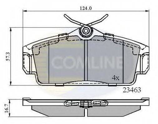 COMLINE CBP0740 Комплект гальмівних колодок, дискове гальмо