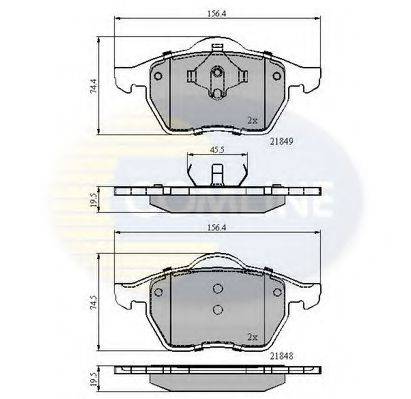 COMLINE CBP0715 Комплект гальмівних колодок, дискове гальмо