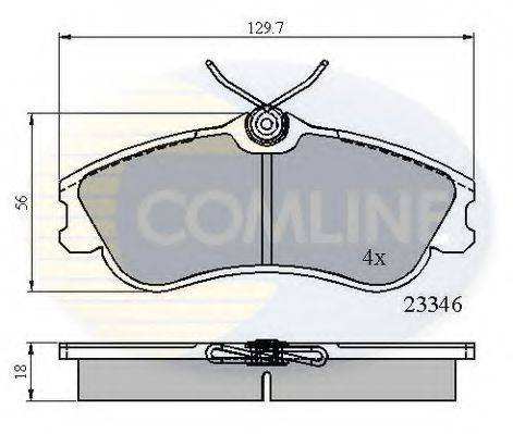 COMLINE CBP0892 Комплект гальмівних колодок, дискове гальмо