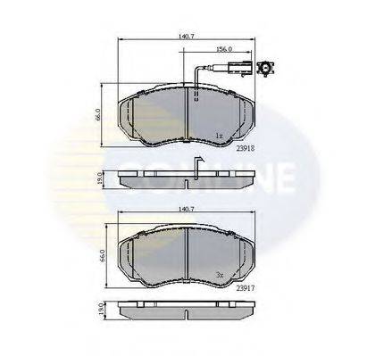 COMLINE CBP11040 Комплект гальмівних колодок, дискове гальмо