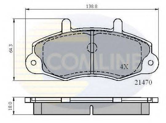 COMLINE CBP0132 Комплект гальмівних колодок, дискове гальмо