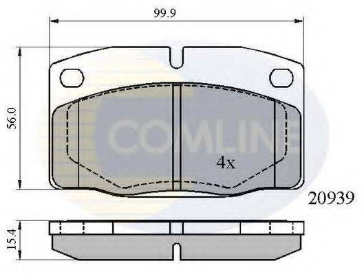 COMLINE CBP0135 Комплект гальмівних колодок, дискове гальмо