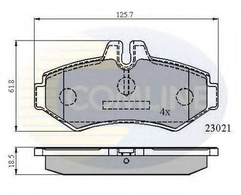 COMLINE CBP0914 Комплект гальмівних колодок, дискове гальмо