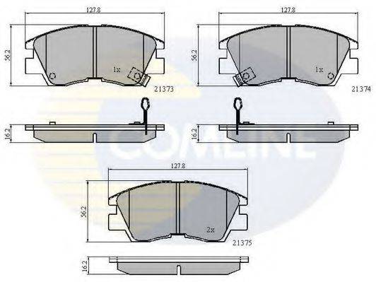 COMLINE CBP3295 Комплект гальмівних колодок, дискове гальмо