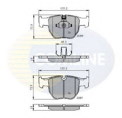 COMLINE CBP01157 Комплект гальмівних колодок, дискове гальмо