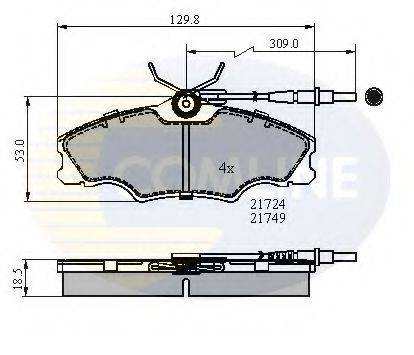 COMLINE CBP1433 Комплект гальмівних колодок, дискове гальмо