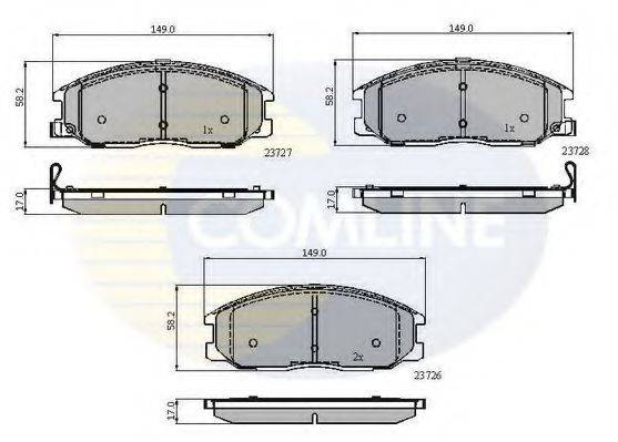 COMLINE CBP3902 Комплект гальмівних колодок, дискове гальмо