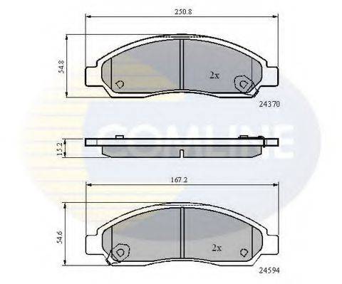 COMLINE CBP31573 Комплект гальмівних колодок, дискове гальмо