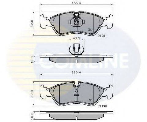 COMLINE CBP01007 Комплект гальмівних колодок, дискове гальмо