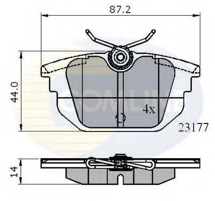 COMLINE CBP01012 Комплект гальмівних колодок, дискове гальмо