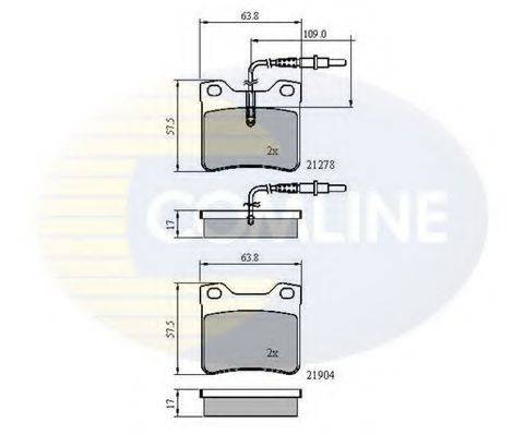 COMLINE CBP1455 Комплект гальмівних колодок, дискове гальмо