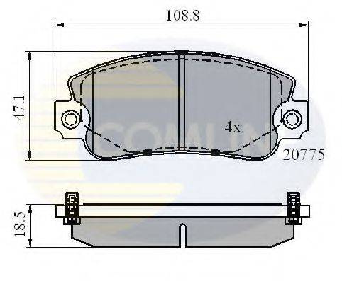 COMLINE CBP4129 Комплект гальмівних колодок, дискове гальмо