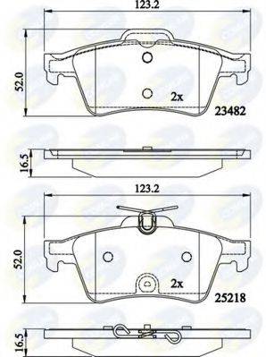 COMLINE CBP02198 Комплект гальмівних колодок, дискове гальмо