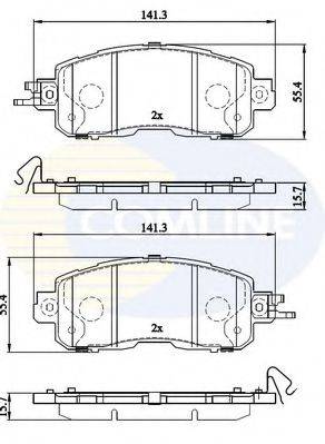 COMLINE CBP06030 Комплект гальмівних колодок, дискове гальмо