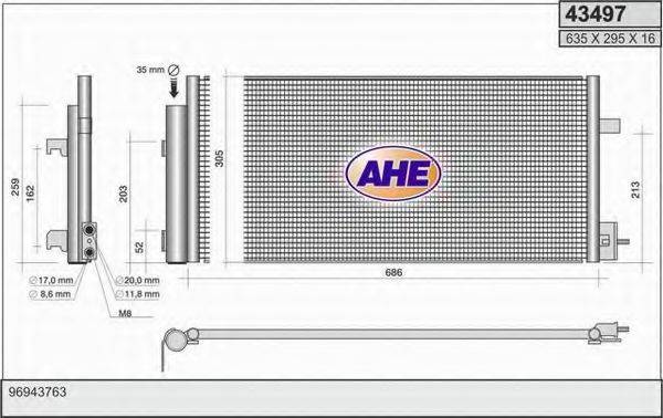 AHE 43497 Конденсатор, кондиціонер