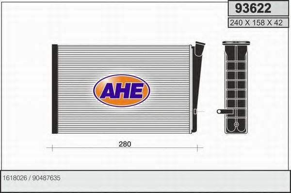 AHE 93622 Теплообмінник, опалення салону