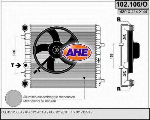 AHE 102106O Радіатор, охолодження двигуна