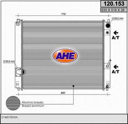 AHE 120153 Радіатор, охолодження двигуна