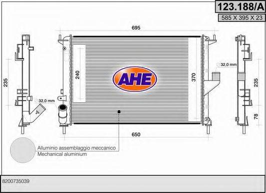 AHE 123188A Радіатор, охолодження двигуна