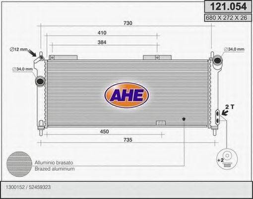 AHE 121054 Радіатор, охолодження двигуна