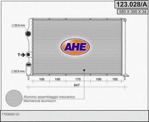 AHE 123028A Радіатор, охолодження двигуна