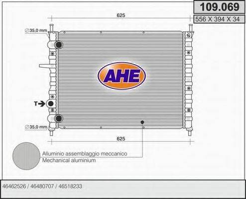 AHE 109069 Радіатор, охолодження двигуна