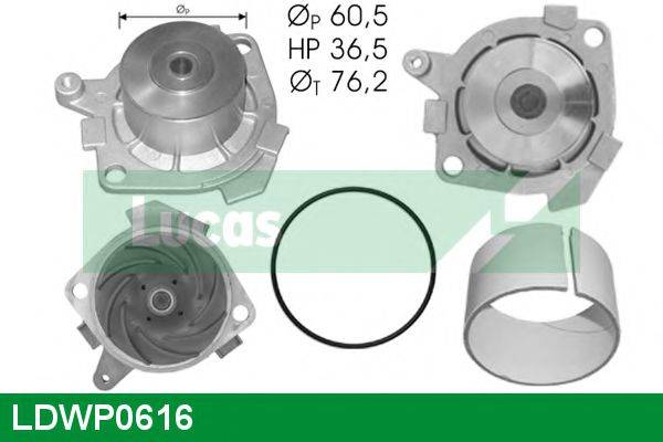 LUCAS ENGINE DRIVE LDWP0616 Водяний насос