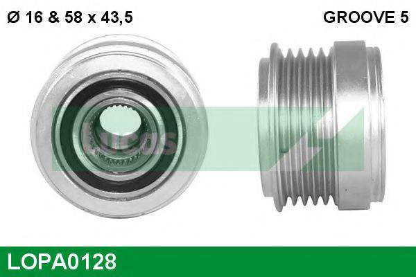 LUCAS ENGINE DRIVE LOPA0128 Механізм вільного ходу генератора