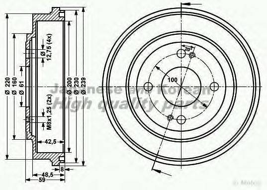 ASHUKI 10207004 Гальмівний барабан