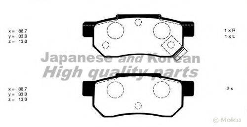 ASHUKI H02509 Комплект гальмівних колодок, дискове гальмо