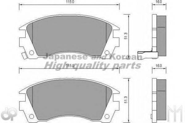 ASHUKI N00965A Комплект гальмівних колодок, дискове гальмо