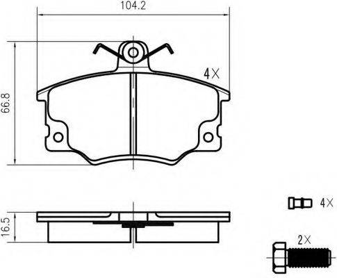 VEMA K620200 Комплект гальмівних колодок, дискове гальмо