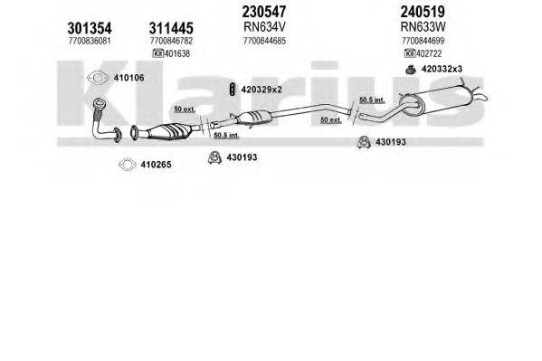 KLARIUS 720888E Система випуску ОГ